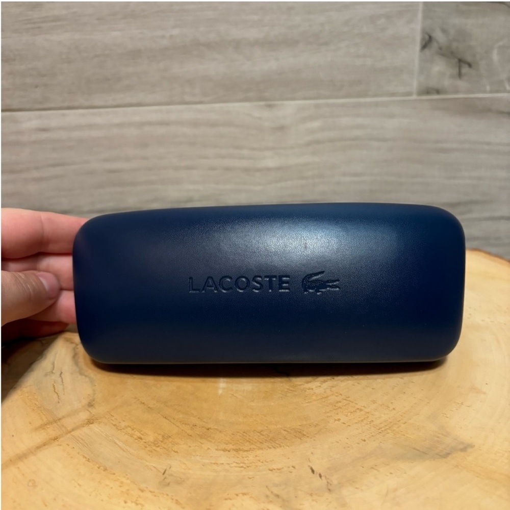 3/$30 Lacoste eyeglass / sunglasses case blue hard case with brand new!